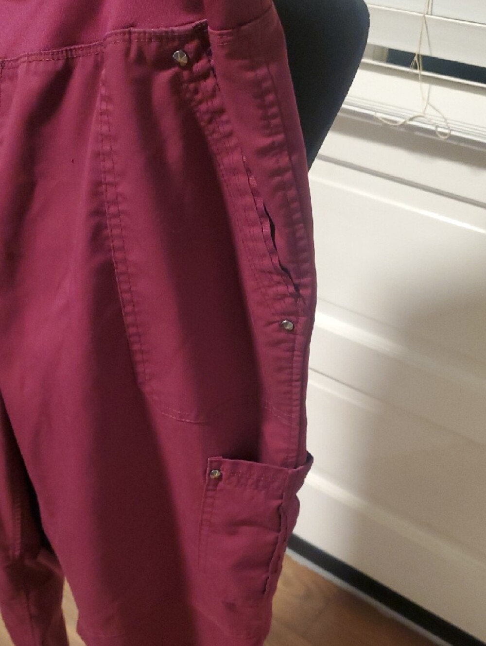 healing hands Maroon Boot-Cut Cargo Scrub Pants - Picture 5 of 9